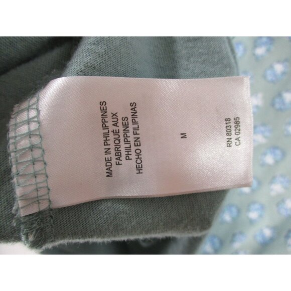 Lucky Brand Soft Blue Floral Print Square Neck Peasant Top M - Picture 7 of 8